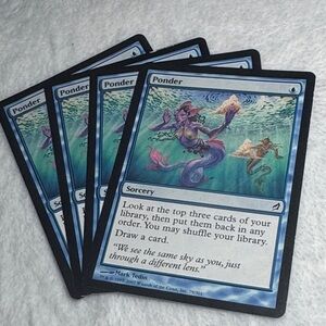 MTG Magic the Gathering Ponder x4
